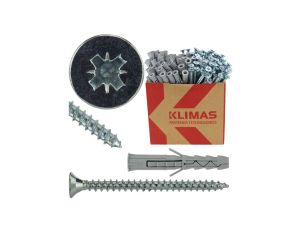 Kołki rozporowe wkręcane KRX 8x40 z wkrętem z łbem stożkowym PZ 4x50 Wkręt-met /100szt/