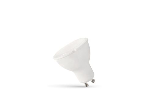 Żarówka gu10 smd 10w ww 820lm z mleczną szybką /biały/ 230v ciepły