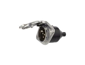 Gniazdo naczepowe typu N (czarne) 7-pin 24V metalowe
