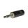 REAN Wtyk Audio AUX mini Jack 3,5mm Stereo na kabel do 4,5mm niklowany czarny NYS231B
