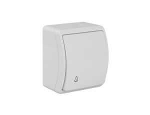 KOALA Łącznik przycisk zwierny dzwonek natynkowy wodoodporny IP44 biały 155-01