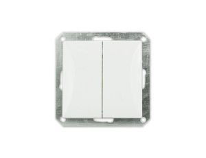 OPAL Wyłącznik łącznik podwójny do ramki biały WP-2/m Op BI