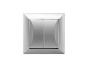 OPAL Wyłącznik łącznik żaluzjowy zwierny srebrny WP-10 Op/Z SR