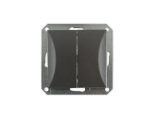 OPAL Wyłącznik łącznik podwójny świecznikowy do ramki grafit WP-2/m Op GR