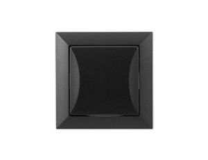 OPAL Gniazdo bryzgoszczelne z uziemieniem czarny mat GPt-16 OpH CZ/MAT