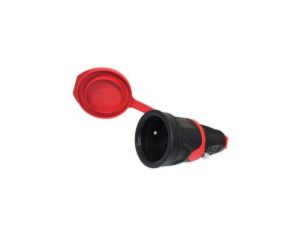 Gniazdo przenośne gumowe wodoodoporne IP54 z/u 16A 250V 2411-srw