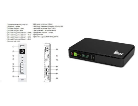 Zasilacz awaryjny POE DC 30W