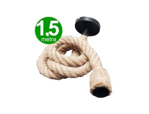 Lampa Oprawa wisząca sznur jutowy konopny 1,5m 50W 1xE27 249877