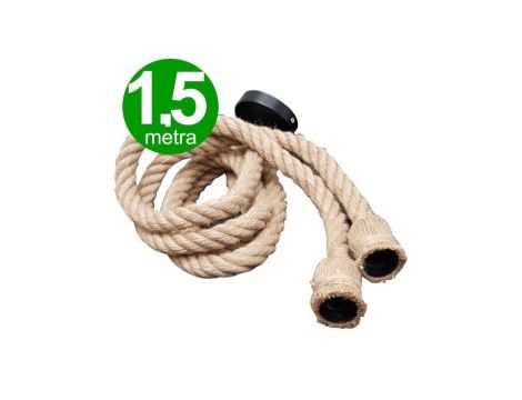 Lampa Oprawa wisząca sznur jutowy konopny 1,5m 50W 2xE27 249884