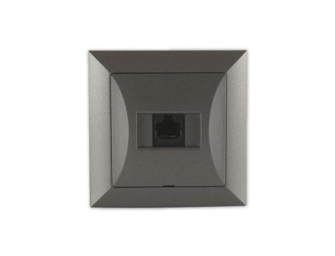 OPAL Gniazdo komputerowe RJ45 8pin zacisk krone LSA+ grafit GTP-12 Op GR