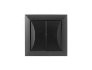 OPAL Wyłącznik łącznik żaluzjowy bistabilny czarny mat WP-10 Op CZ/MAT