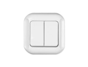 TOPAZ Łącznik podwójny podtynkowy biały WP-2Tb