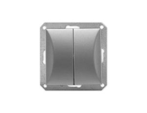 OPAL Wyłącznik łącznik żaluzjowy niezwierny srebrny WP-10/moduł