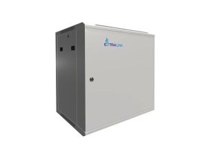 Szafa rack montowana na ścianie, drzwi blaszane pełne Extralink 12U 600x450 ASP Szara