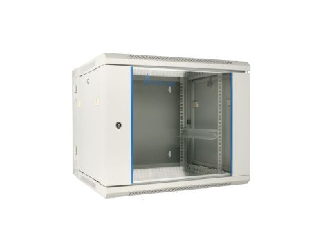 Szafa rack montowana na ścianie, dwusekcyjna Extralink 12U 600x600 AZH Szara