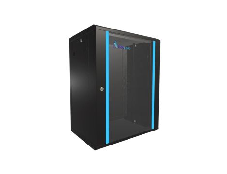 Szafa rack montowana na ścianie Extralink 15U 600x450 Czarna