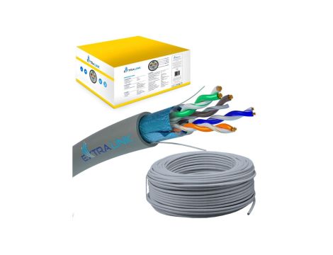 Kabel sieciowy skrętka 305M Extralink CAT5E FTP (F/UTP) Wewnętrzny