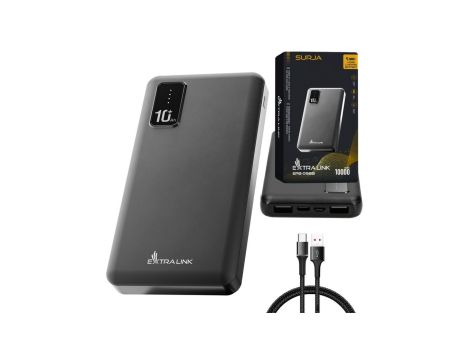 Powerbank Power bank, USB-C Extralink EPB-098B 10000mAh Czarny