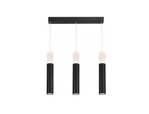 Lampa wisząca FANO z trzema czarnymi podłużnymi kloszami LED 3000K LP-8012/3P Light Prestige