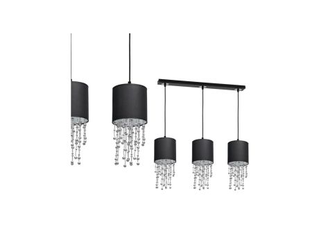 Lampa wisząca ALMERIA BLACK/CHROME 3xE27 MLP64300 Milagro