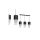 Lampa wisząca ALMERIA BLACK/CHROME 3xE27 MLP64300 Milagro