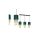 Lampa wisząca ALMERIA GREEN/GOLD 3xE27 MLP64500 Milagro