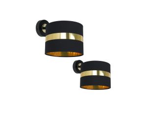 Kinkiet PALMIRA BLACK / GOLD 1xE27 60W MLP6317 Milagro