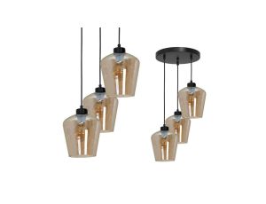 Lampa wisząca SANTIAGO AMBER 3xE27 MLP6613 Milagro