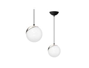 Lampa wisząca SFERA BLACK/CHROME 1xE27 60W MLP4673 Milagro