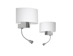 Kinkiet CASINO WHITE/CHROME 1xE27 + 1W LED ML6372 Milagro