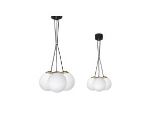 Lampa wisząca SPARTA BLACK / GOLD 3xE14 MLP6499 Milagro