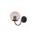 Kinkiet klasyczny HOOK z szklanym kloszem w kształcie kuli czarny LP-125/1W BK Light Prestige
