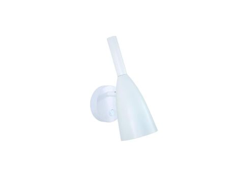 Kinkiet SOLIN biały z włącznikiem do nowoczesnego salonu, gwint E14 LP-181/1W WH Light Prestige