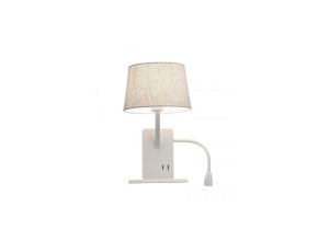 Kinkiet z półeczką i ramieniem do czytania do sypialni DAKOTA biały prawy LP-2121/1W R WH Light Prestige