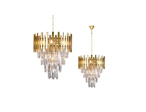 Żyrandol ASPEN II GOLD 9xE14 ML6000 Milagro