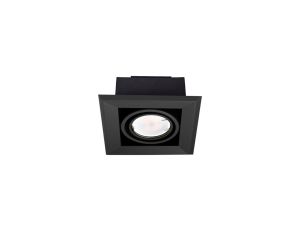 LAMPA PODTYNKOWA BLOCCO CZARNA 1x7W GU10 LED ML472 Milagro