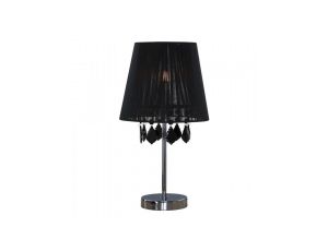 Lampka nocna klasyczna z czarnym kloszem do pomieszczeń glamour LP-5005/1TS czarna Light Prestige