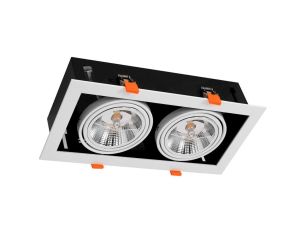 Oprawa Podtynkowa Plaza 2xGU10 AR111 Biała ML4741 Milagro