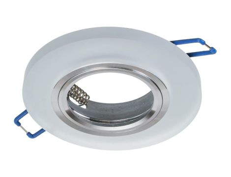 Oczko sufitowe szklane OKRĄGŁE. Kolor: BIAŁY EKOS206 Milagro