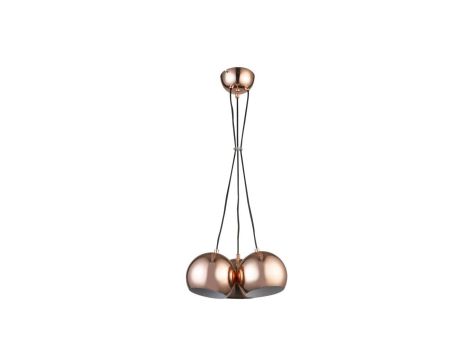 Lampa wisząca RAME z trzema stylowymi miedzianymi kloszami do salonu LP-2014/3P Light Prestige