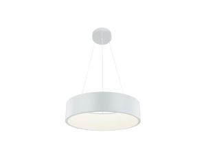 Okrągły żyrandol MALAGA LED barwa ciepła do stylowej sypialni biały LP-622/1P WH Light Prestige