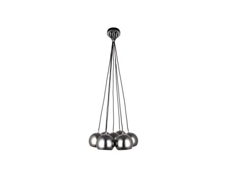 Lampa wisząca Punto z 7 grafitowymi koszami do jadalni na E14 LP-22872/7P grafit Light Prestige