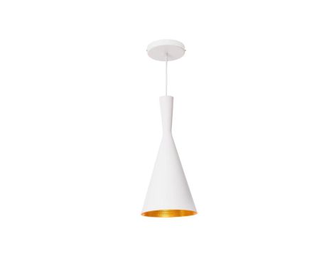 Lampa wisząca Garda biała o smukłym kielichowym kształcie LP-42011/1P BIAŁY Light Prestige