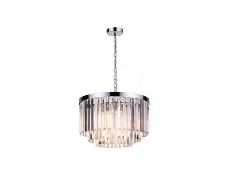 Lampa wisząca kryształowa z kaskadowymi kloszem VETRO do salonu LP-2910/5P Light Prestige