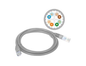 Patch-cord U/UTP kat.6A LSOH 0.5m szary KKU6ASZA0.5