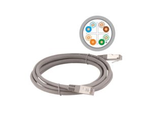 Patch-cord F/UTP kat.6 PVC 3.0m szary KKS6SZA3.0