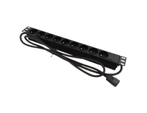 Listwa zasilająca rack 19 cali PDU gniazdo 9 x CEE 7/5 wtyk IEC320 C14