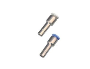 Redukcja do złączki wtykowej pneumatycznej wtyk 12 mm pod wąż fi 6 mm, mosiądz niklowany