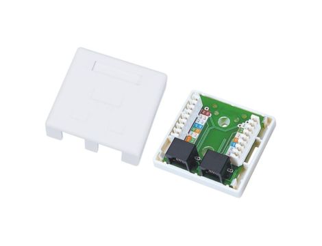Gniazdo natynkowe UTP kat.6 2xRJ45 GN011