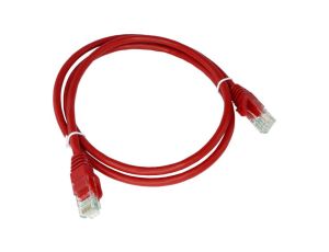 Patch-cord U/UTP kat.6 PVC 0.5m czerwony KKU6CZE0.5